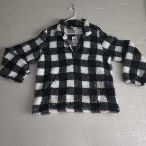 Women's Style & Co Sherpa Fixture Warm Multicolor Large Coat w/ Pockets